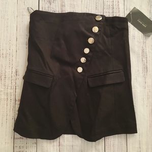 Zara Black Button-Detail Top